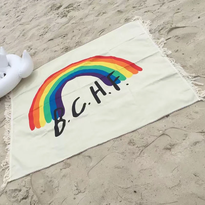 120*145 см горячая распродажа детских одеял с милым радужным узором хлопковый холст