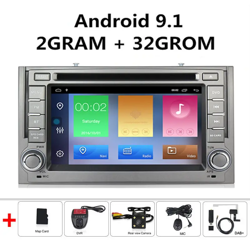 dvd Camera DVR DAB 2din Android 9,1 автомобильный dvd мультимедийный плеер радио для hyundai H1 grand starex 2007- gps Навигация DVD Радио FM WiFi BT USB - Цвет: dvd Camera DVR DAB
