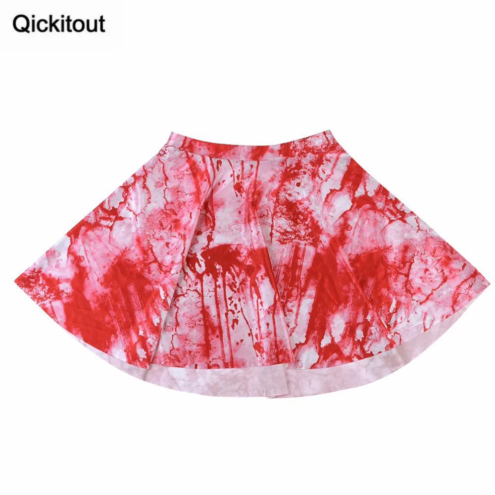 Qickitout юбки красный bleed горячие сексуальные модные женские Постепенное Цвет крови