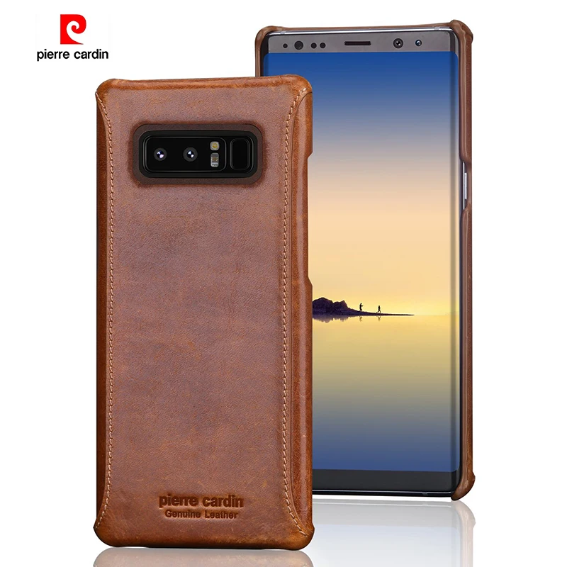 Пьер кардин чехол из натуральной кожи для samsung Galaxy Note 8 Роскошный ультра тонкий чехол для телефона Coque для Galaxy Note 8 задняя крышка