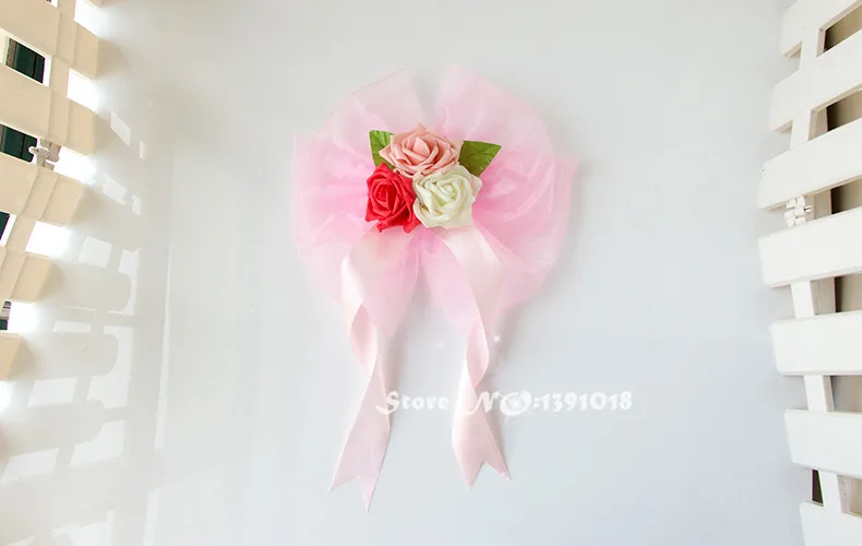 Лента из тесьмы с бантом PE цветы свадебная Автомобильная дверь Декоративная