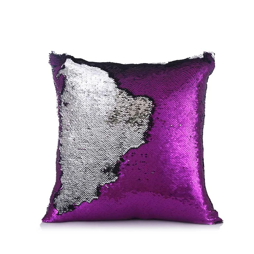 40*40 см Двусторонняя наволочка Русалочка с блестками для подушки волшебная