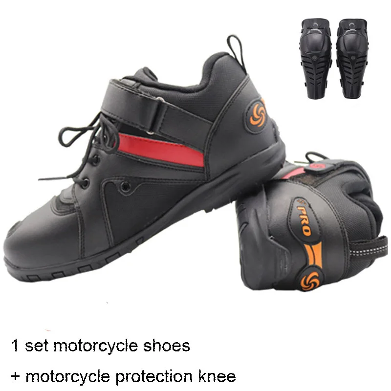 Мотоботы moto обувь для rcycle верховой езды дышащие спортивные туфли защита колена +