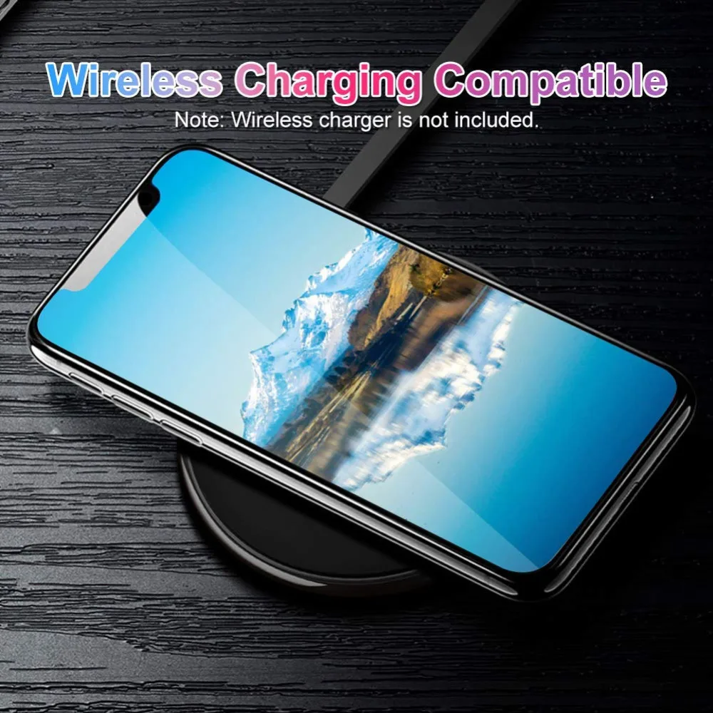 Ascromy для iPhone Xs Max чехол из закаленного стекла задней панели ТПУ мягкий силиконовый
