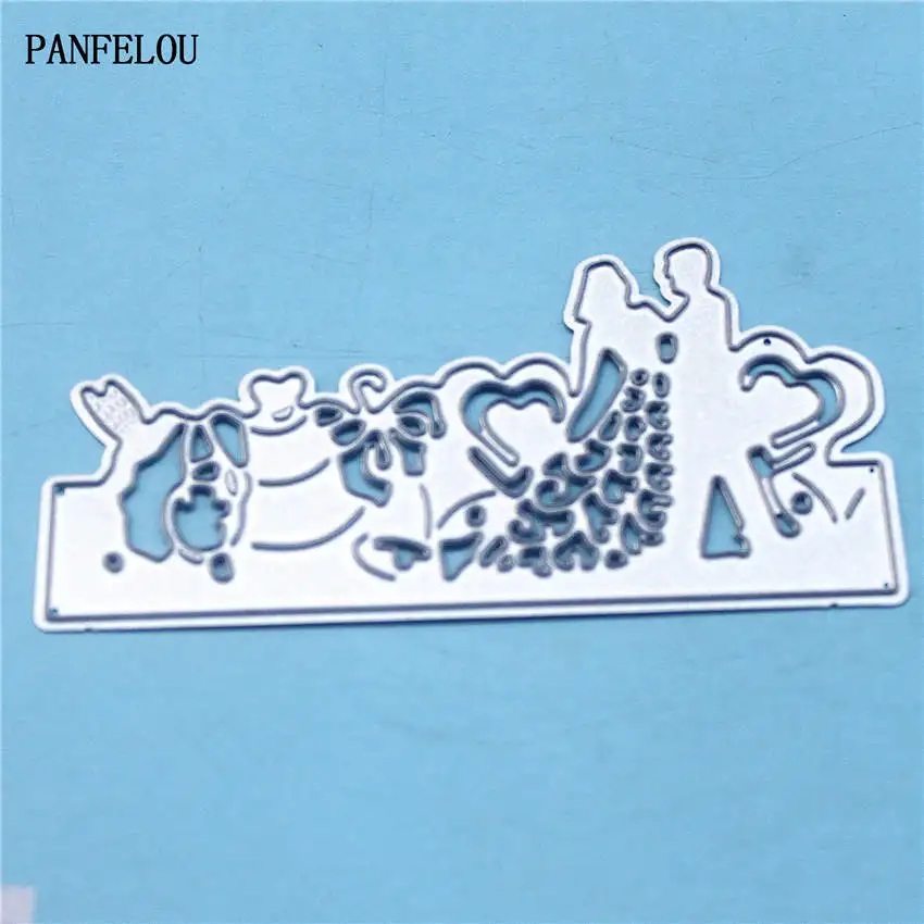 53x104mm PANFELOU Металлический Набор для шитья, бумажные высечки для скрапбукинга/DIY, рождественская Свадьба, Хэллоуин, поздравительные открытки - Цвет: 53x104mm