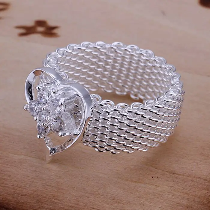 Оптовая продажа посеребренное кольцо модные ювелирные изделия с забором в форме