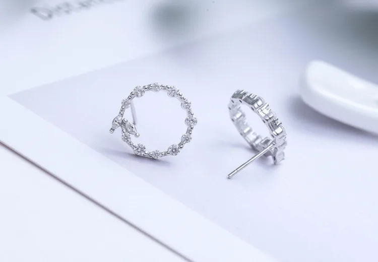 WYEAIIR, корейские, простые универсальные, гипоаллергенные, милые, 925 пробы, серебряные, женские серьги-гвоздики