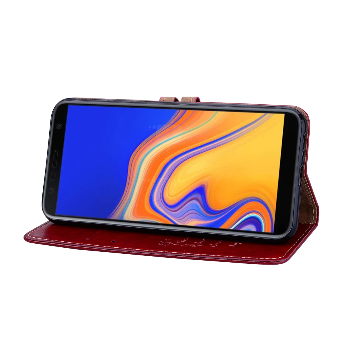 Кожаный чехол для Samsung Galaxy J4 2018 J410 J400F Plus J415 J415F с откидной крышкой | Мобильные