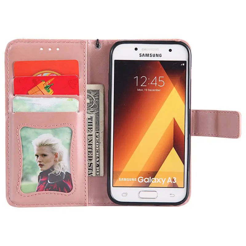 Для samsung Galaxy A3 2017 чехол люкс Бумажник кожаный для телефона A320 флип|Чехлы-книжки| |