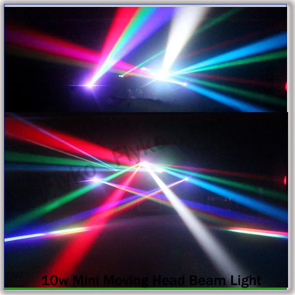 Бесплатная доставка 2 шт. RGBW RGBW4in1 10 мин. движущийся луч сцсветильник для вечерние