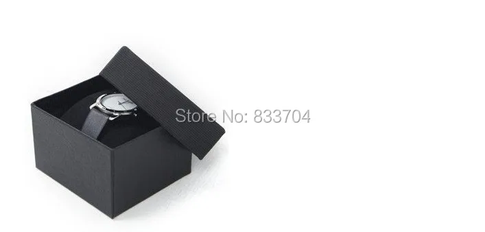 Бесплатная доставка черная коробка для наручных часов с подушкой квадратная