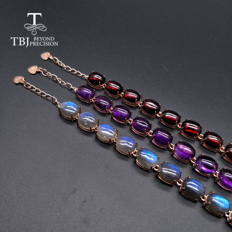 Женский браслет с аметистом TBJ Ювелирное Украшение натуральными драгоценными