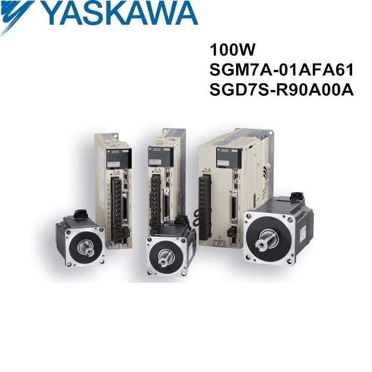 SGM7A-01AFA61 + SGD7S-R90A00A оригинальный 100 Вт YASKAWA Серводвигатель и драйвер с полным кабелем