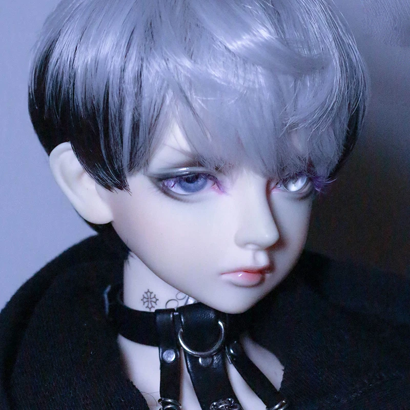 Allaosify bjd волосы 1/3 1/4 1/6 BJD Кукла Высокая температура парик девушка и мальчик короткие прямые парики SD BJD парик с взрыва смешанный цвет