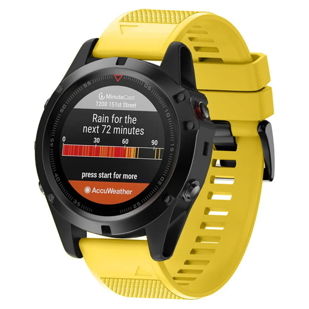 Ремешок для часов Centechia для Garmin Fenix 5X/Fenix 3/Fenix 3 HR сменный мягкий силиконовый ремешок для часов GDeals - Цвет: Color 5