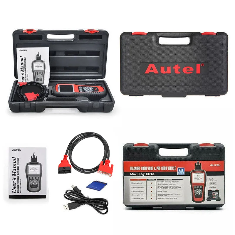 AUTEL MaxiDiag Elite MD802 Все системы диагностический инструмент OBD2 сканер автомобильные