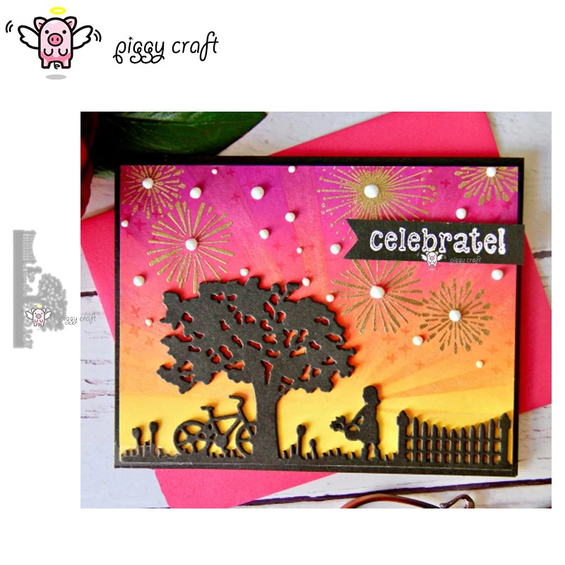 Металлические Вырубные штампы свинка Ремесло штамп форма полив девушка дерево