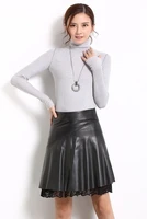 meshare new fashion real sheep leather skirt o11