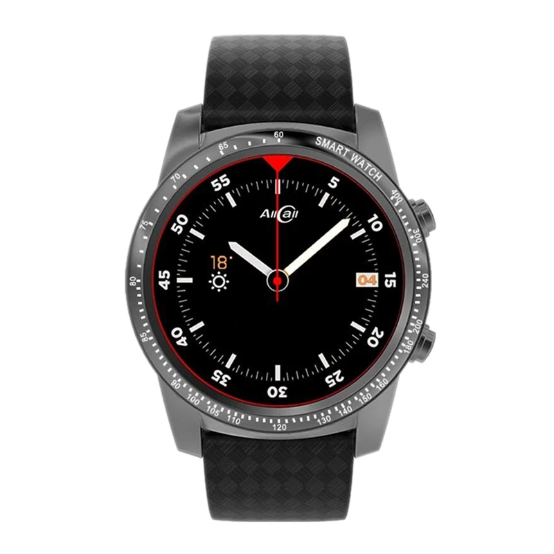 Black Автономный Смарт-часы W1 HRM, фитнес-приложение, Google Assistant Android 5.1OS 3g разблокированный телефон Поддержка at& T gps встроенный, BT головки - Цвет: Black