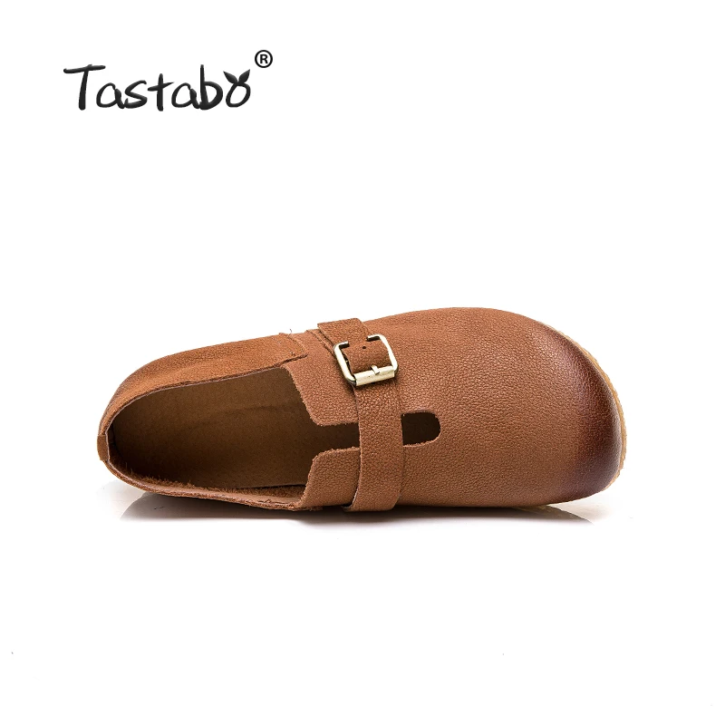 Tastabo ручной работы женская обувь коричневого цвета и хаки кеды верхняя пряжка