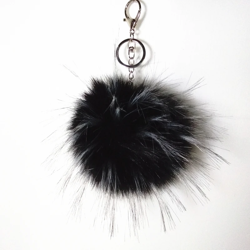 Новый стиль Искусственный мех брендовый 15 см помпон брелок для сумки подвеска