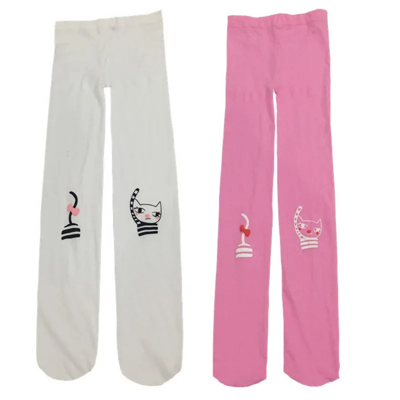 Новые высококачественные детские колготки для девочек бархатные с принтом