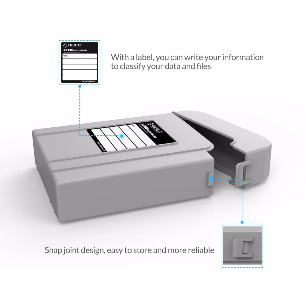 ORICO 5 шт. Защита жесткого диска анти Stati многодисковое хранилище HDD для 3 дюймового