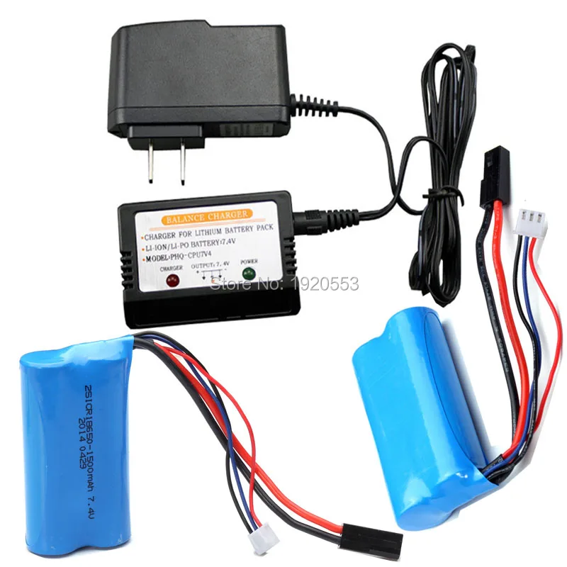 18650 7 4 V 1500Mah 15C Lipo батарея + зарядное устройство для MJX T40 T40C F39 F49 T39 Syma 822 RC