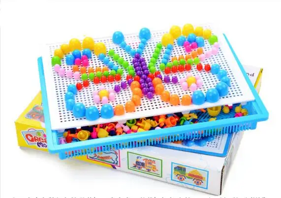 Умные 3D головоломки с бусинами в виде грибов для детей пластиковые детские