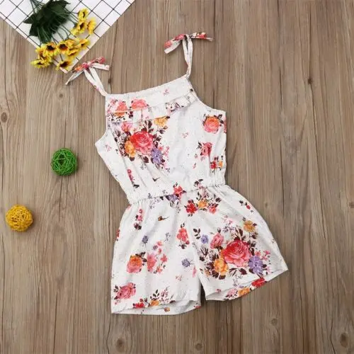 2019 брендовый милый детский комбинезон на лямках для маленьких девочек цветочное