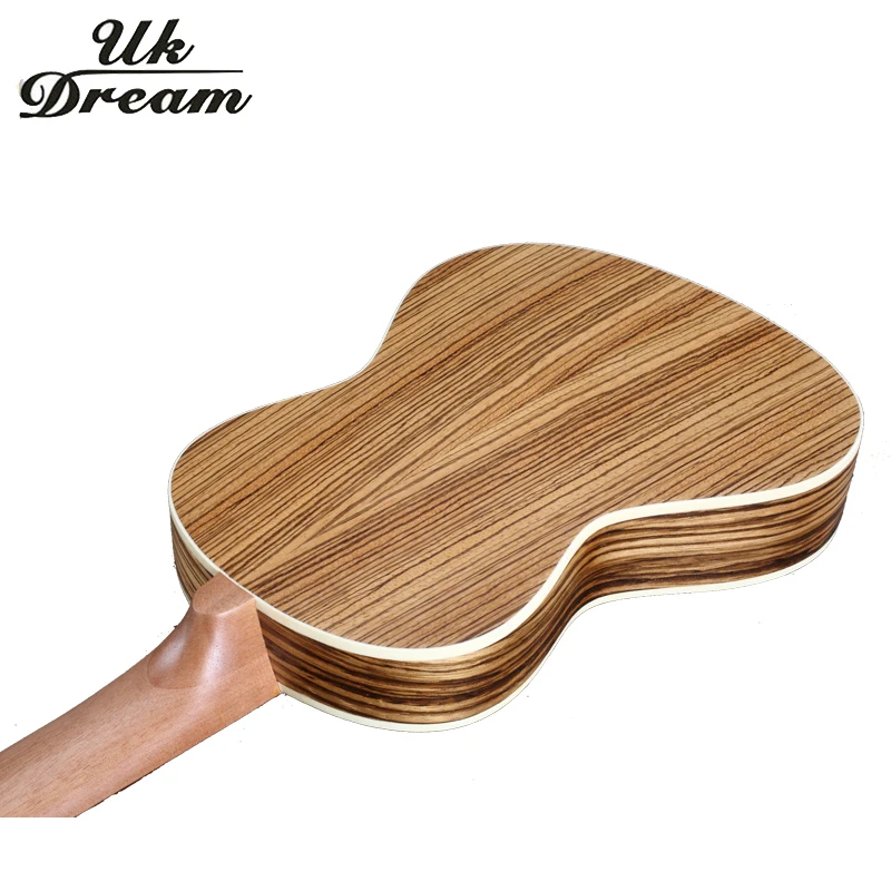 26 дюймов укулеле полная Зебра Тонкий бочонок деревянная гитара Музыкальные