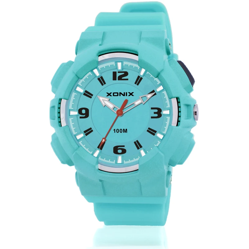 Высокоточные спортивные водонепроницаемые часы 100 м с силиконовыми ремешками