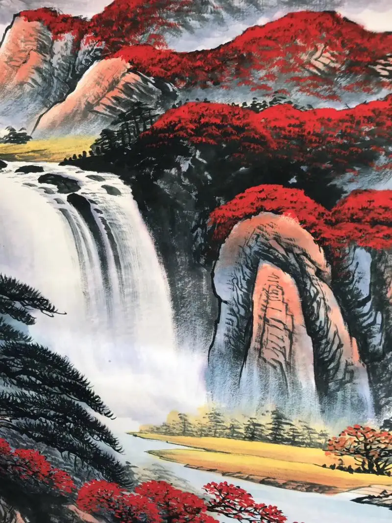 350CM large Huge - TOP foreign business gift Home OFFICE SHOP WALL Decorative art Landscape tree chinese silk painting | Дом и сад