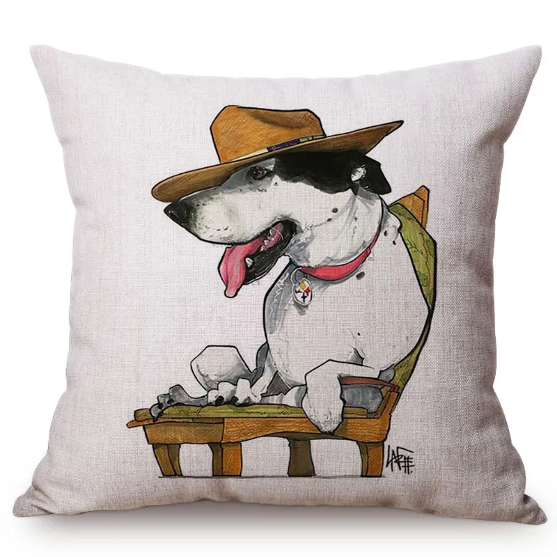 Мультяшная собака забавная такса имитирует симпатичную наволочка с животным