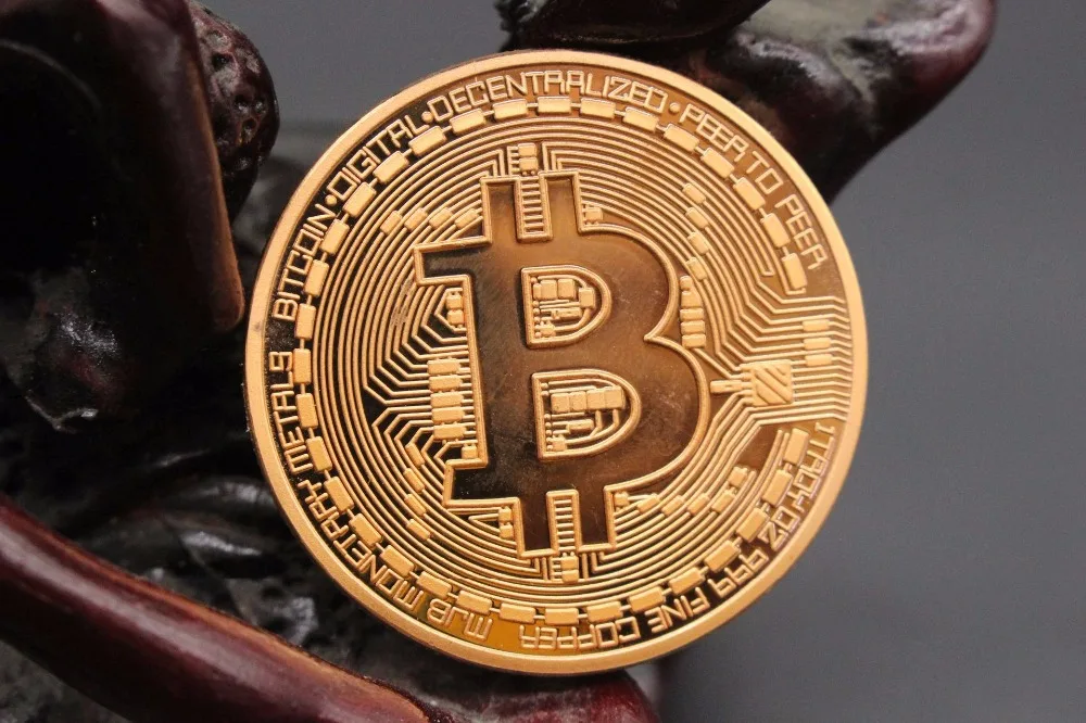 Позолоченная монета Биткоин Коллекционная искусство Коллекционирование