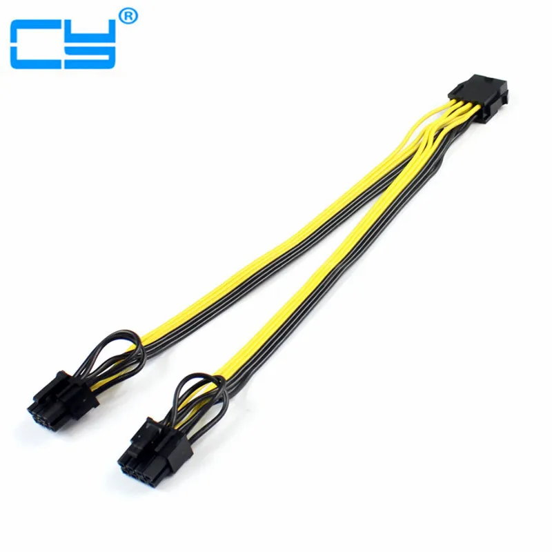 PCI E PCIE Express 8P female к Dual 6 + 2P 8Pin male видеокарта DIY BTC кабель питания Удлинительный шнур