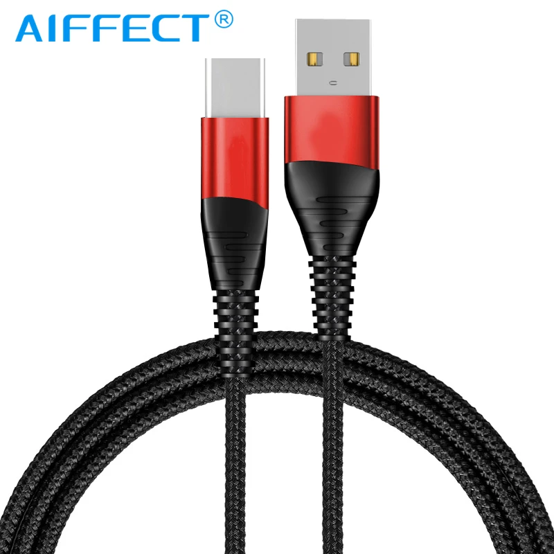 AIFFECT Type C кабель USB для мобильного телефона провод быстрой зарядки Samsung S9 Mi 9