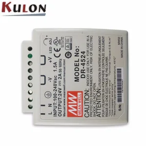 Original MEAN WELL DR-4524 Single Output 2A 24V 48W DIN rail mounted Meanwell power supply DR-45