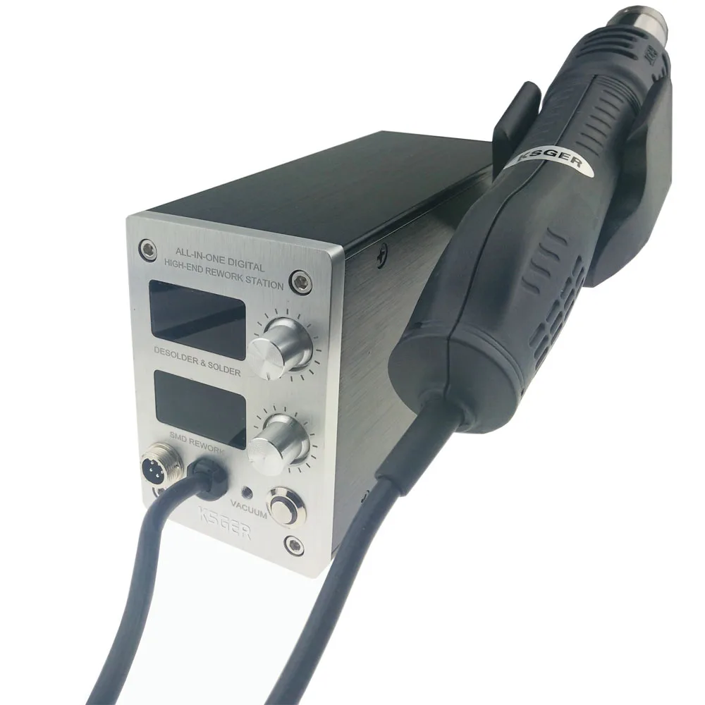 KSGER STM32 OLED T12 температура 2 в 1 сушилка для горячего воздуха цифровая паяльная станция паяльник 9501 ручка новинка