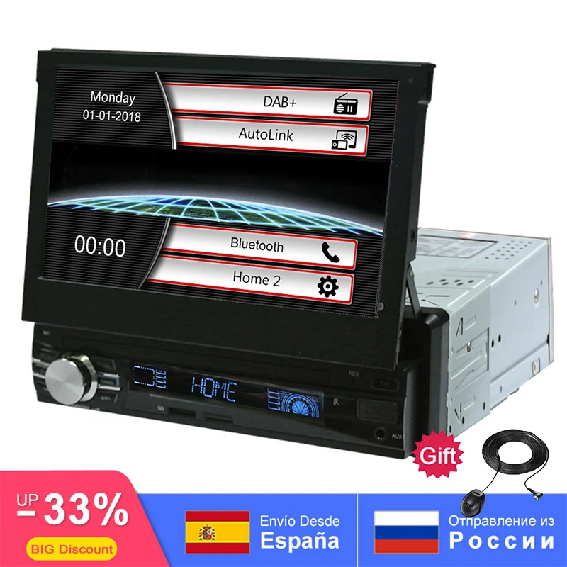 Новый автомобильный DAB радио 1din стерео 7 &quotемкостный сенсорный Авторадио Bluetooth/DAB