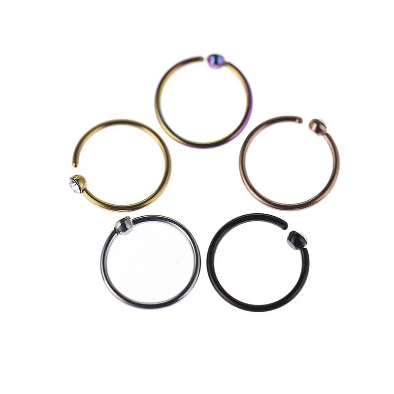 Модные серьги для внутреннего пирсинга носа губ бровей ушей кольцо ювелирные
