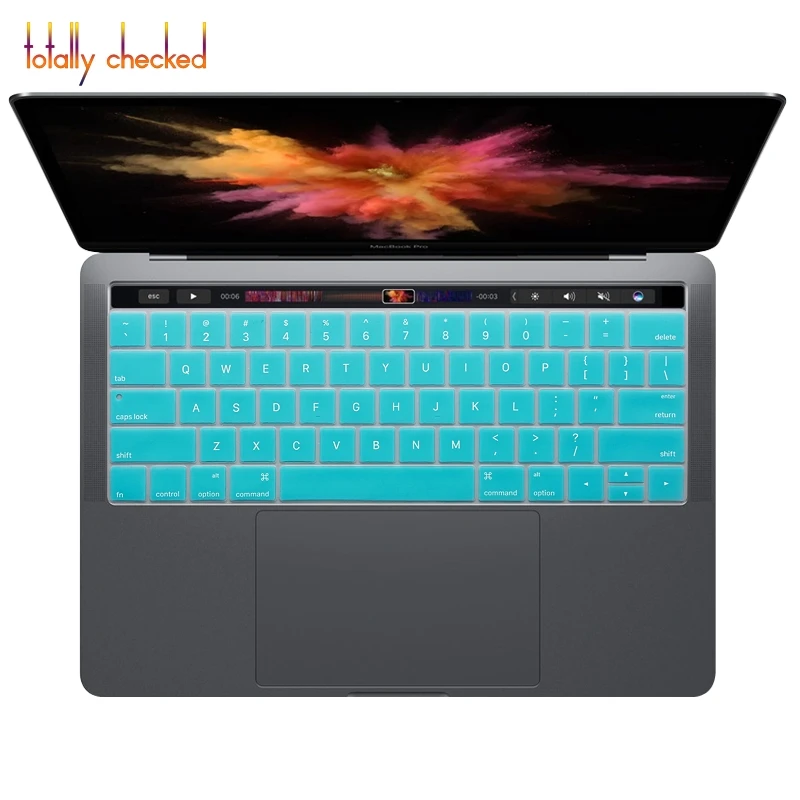 Силиконовый чехол для клавиатуры защитное покрытие для Macbook Pro 13 15 13,3 15,6 Сенсорная панель A1706 A1707 A1989 A1990 английский(США