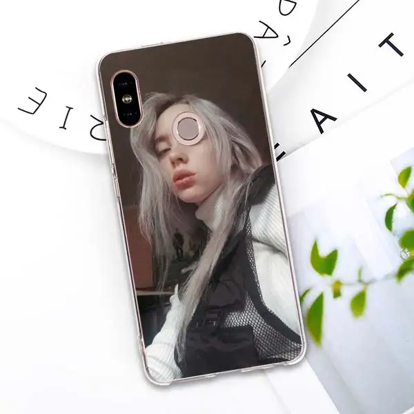 Силиконовый чехол Singer Star Billie Eilish для Xiaomi mi 9 8 A2 Lite Play mi x3 Red mi 6 6A Note 6Pro 7 Pro мягкий чехол для телефона из ТПУ - Цвет: 15