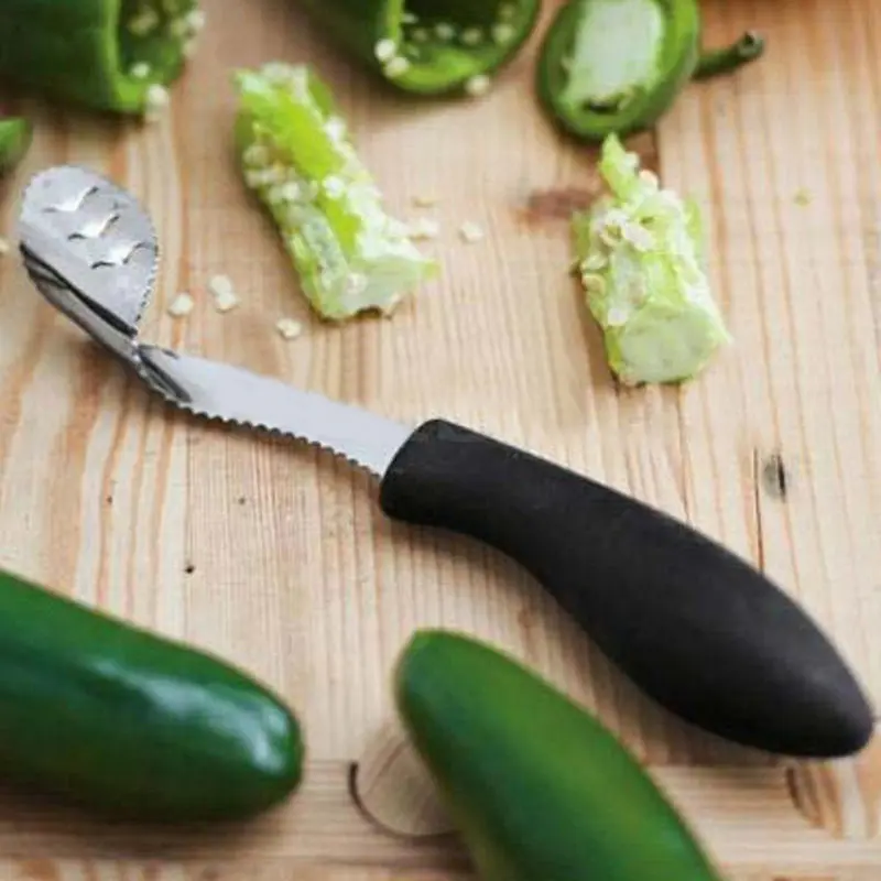 JX LCLYL Jalapeno перец нож для удаления сердцевины и нарезания Нержавеющая сталь