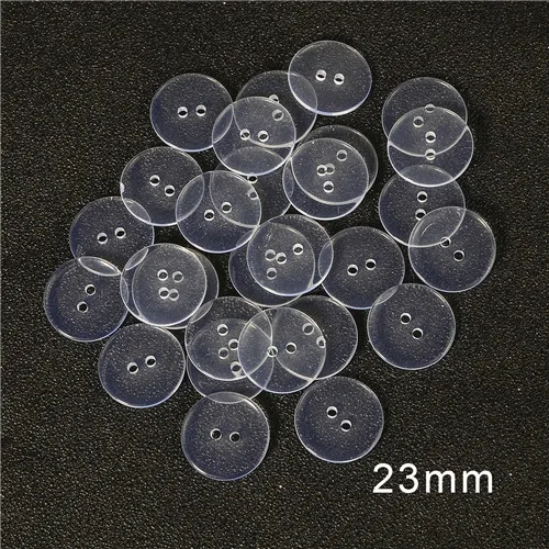 23mm 30pcs 30/50/100 шт 9-25 мм Пластик Смола прозрачный швейные пуговицы Скрапбукинг круглый два отверстия Кнопка Костюмы ремесла домашнего декора аксессуары - Цвет: 23mm 30pcs
