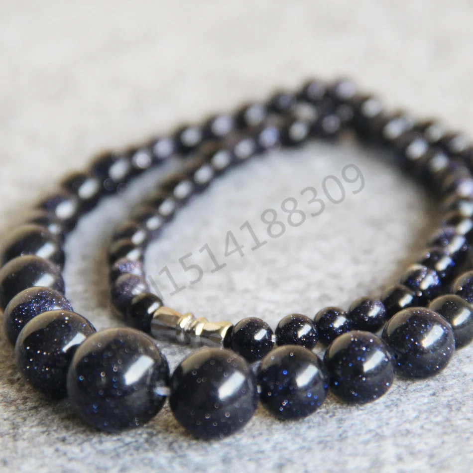 Трендовые темно синие камни камень в виде звезд песчаник золото 18 дюймов женские