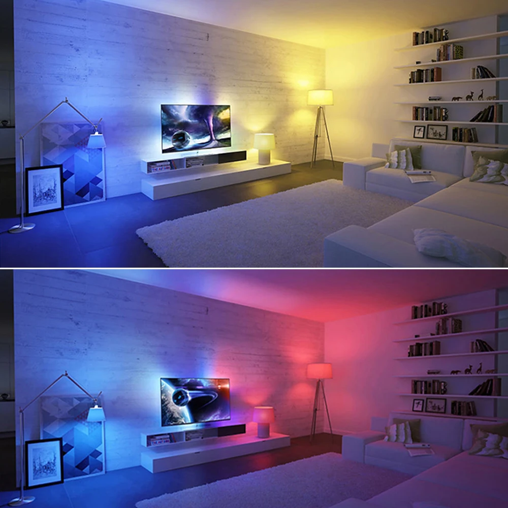 Светодиодная лампа E14 E27 RGB 5 Вт 7 85 265 в 16 цветов с дистанционным управлением для