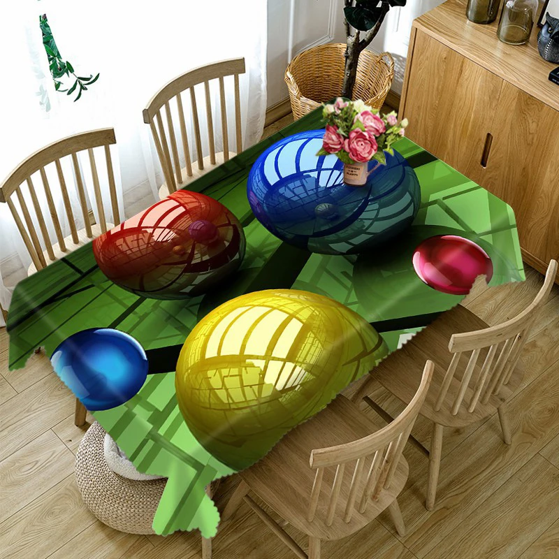 

Colorful Ball table cloth Waterproof Europe Tablecloth Coffee rectangular banquet round Table Cover Customized size Pillowcase
