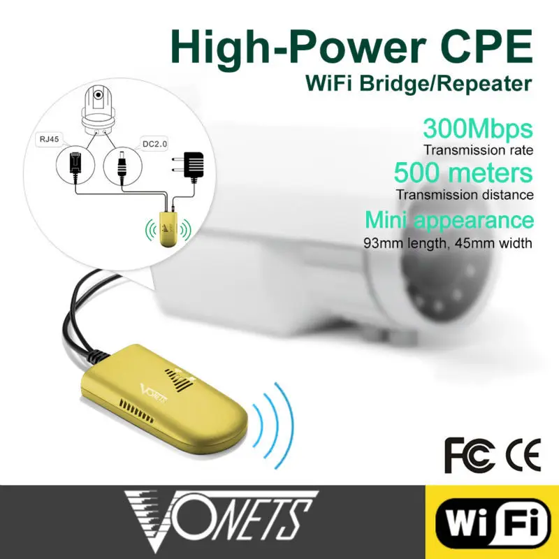 Vonets VAP11G-500 500 метров коммерческий wifi ретранслятор Wifi мост ретранслятор RJ45 к wifi