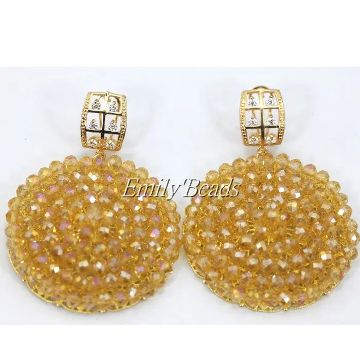 Модные серьги в африканском стиле хрустальные бусины вечерние ний/свадебный